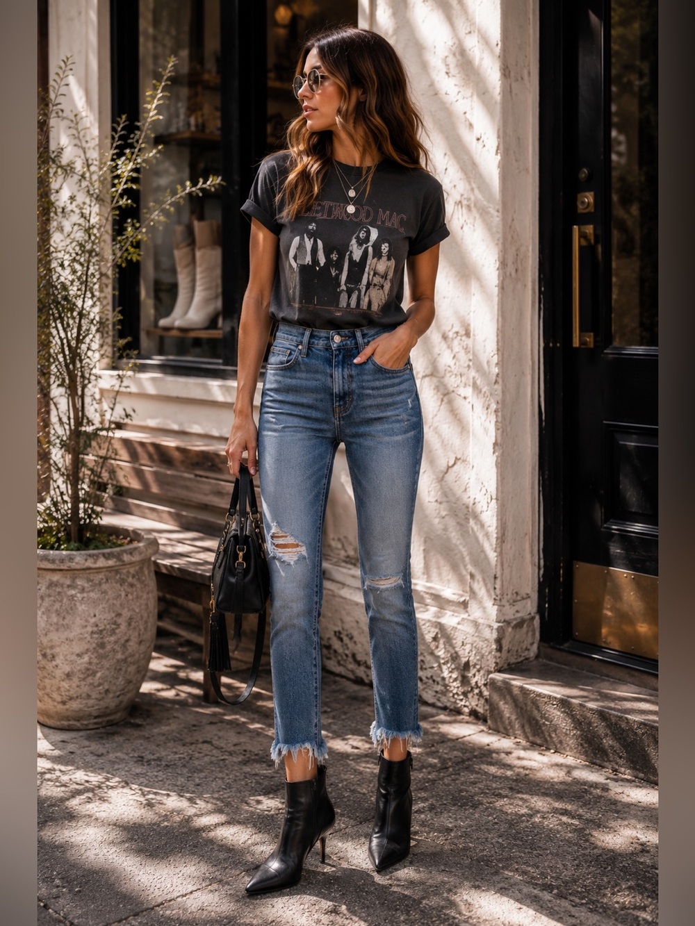 MADEWELL 9" High Rise Distressed Raw Hem Skinny jeans Modern Street Style